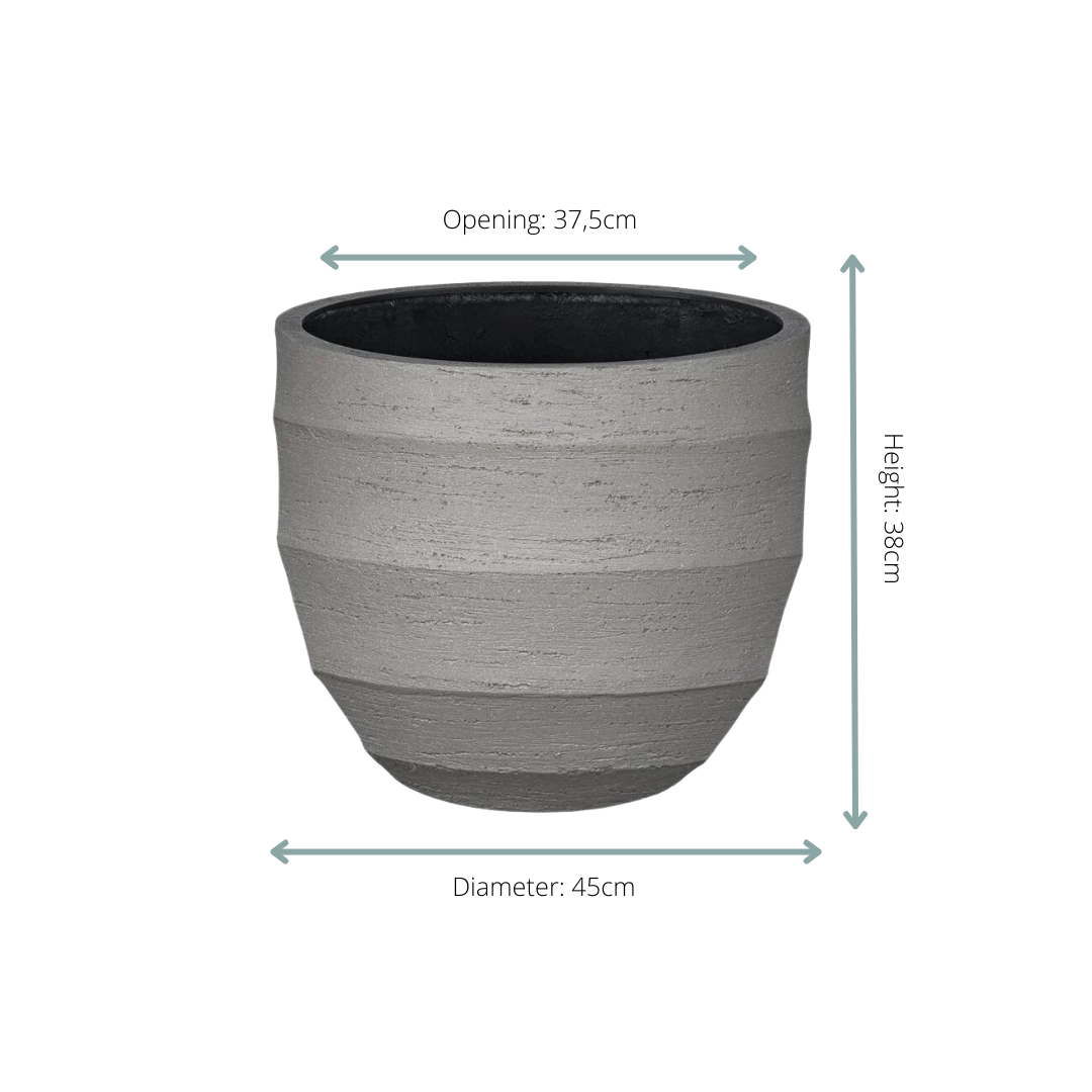 Pot Bordo New Egg Grey D45 | Architecturale kantoorpot