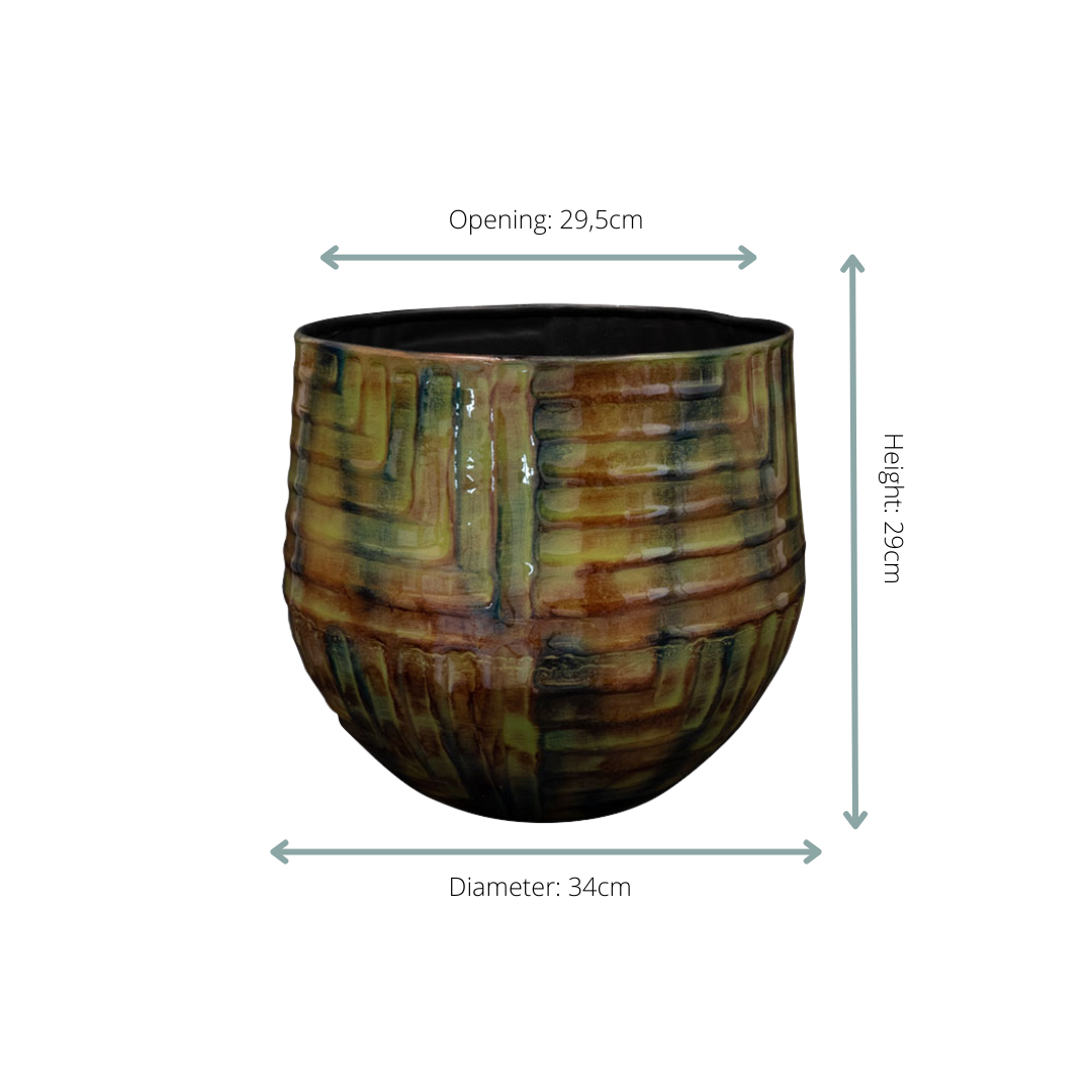 Pot Mette Marrakech D34 | Lage designpot kantoor